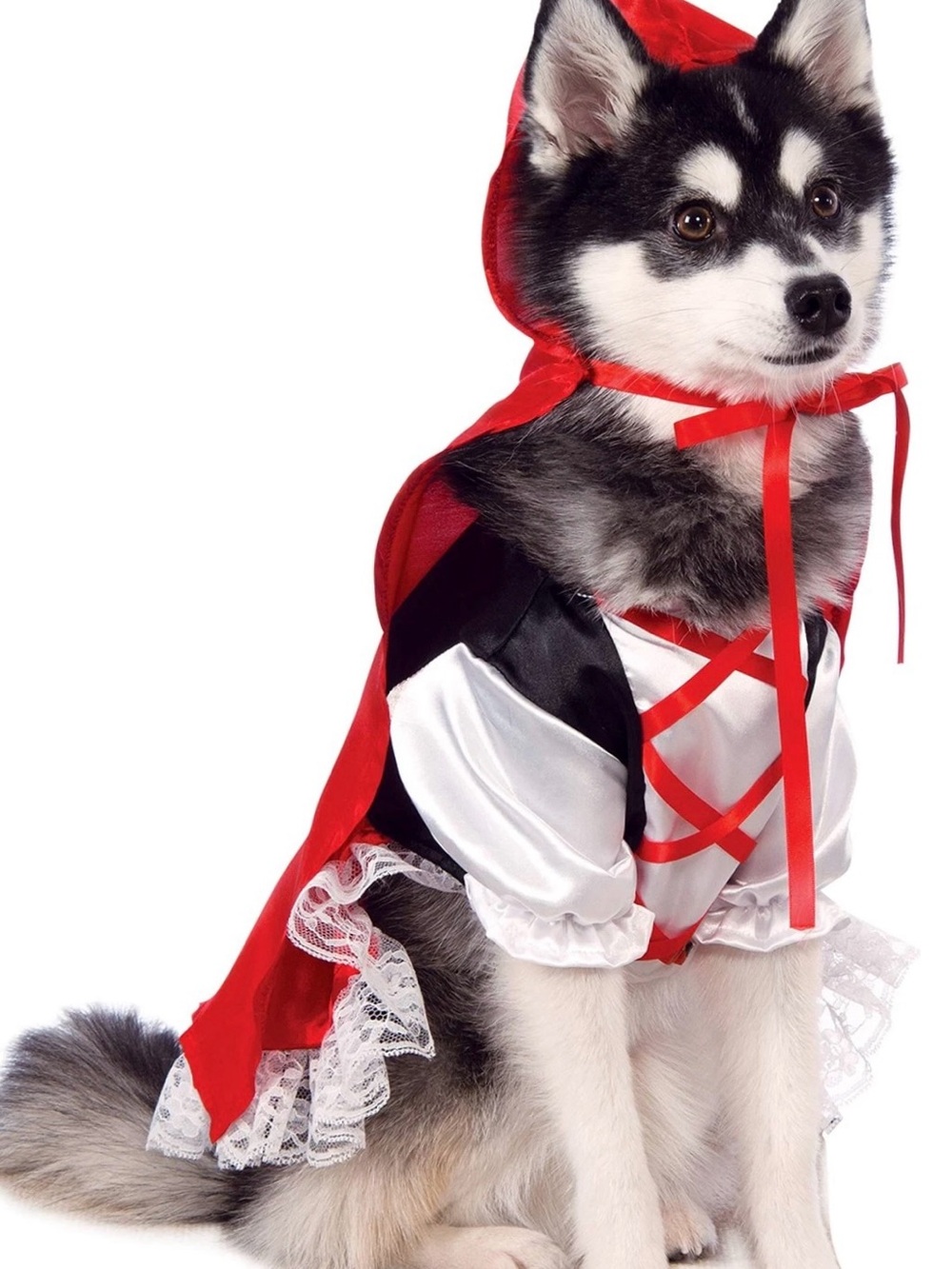 Rubie's Red and White Little Red Riding Hood Dog Costume